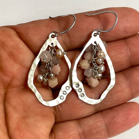 Silpada Sterling Silver Blush Grape Earrings - Picture 2 of 6